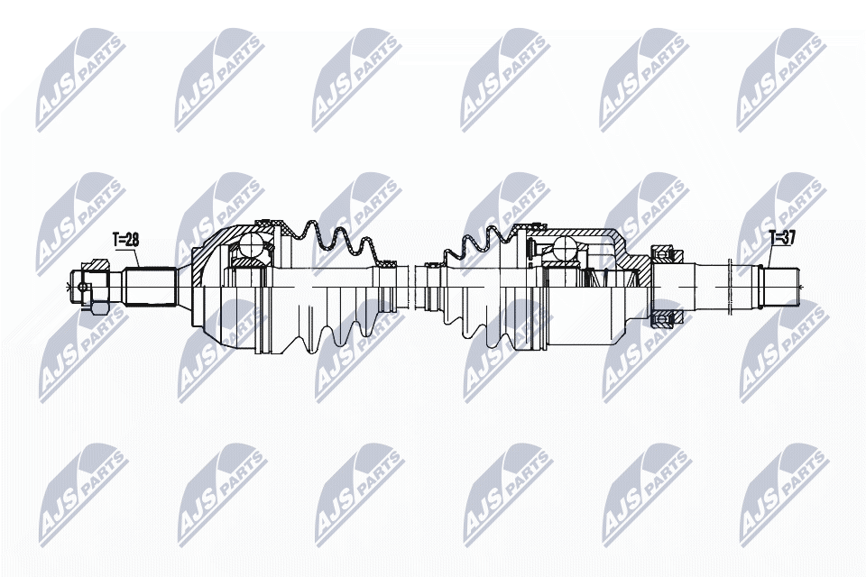 NTY Féltengely, komplett NPW-PE-095_NTY