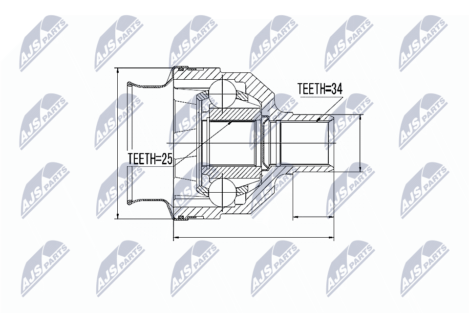 NTY Féltengelycsukló belső NPW-PL-025_NTY