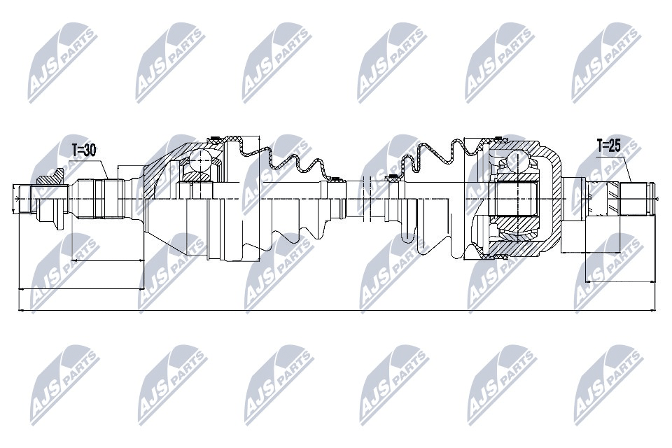 NTY Féltengely, komplett NPW-PL-031_NTY