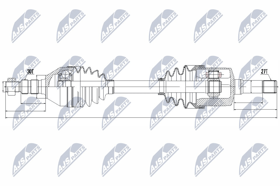 NTY Féltengely, komplett NPW-PL-033_NTY