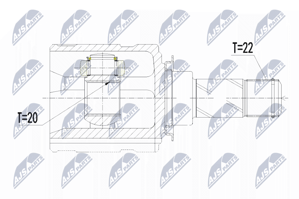 NTY Féltengelycsukló készlet belső NPW-PL-051_NTY