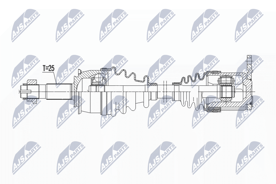 NTY Féltengely, komplett NPW-PL-137_NTY