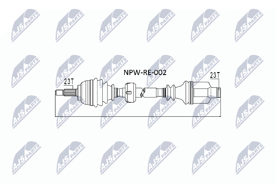 NTY Féltengely, komplett NPW-RE-002_NTY