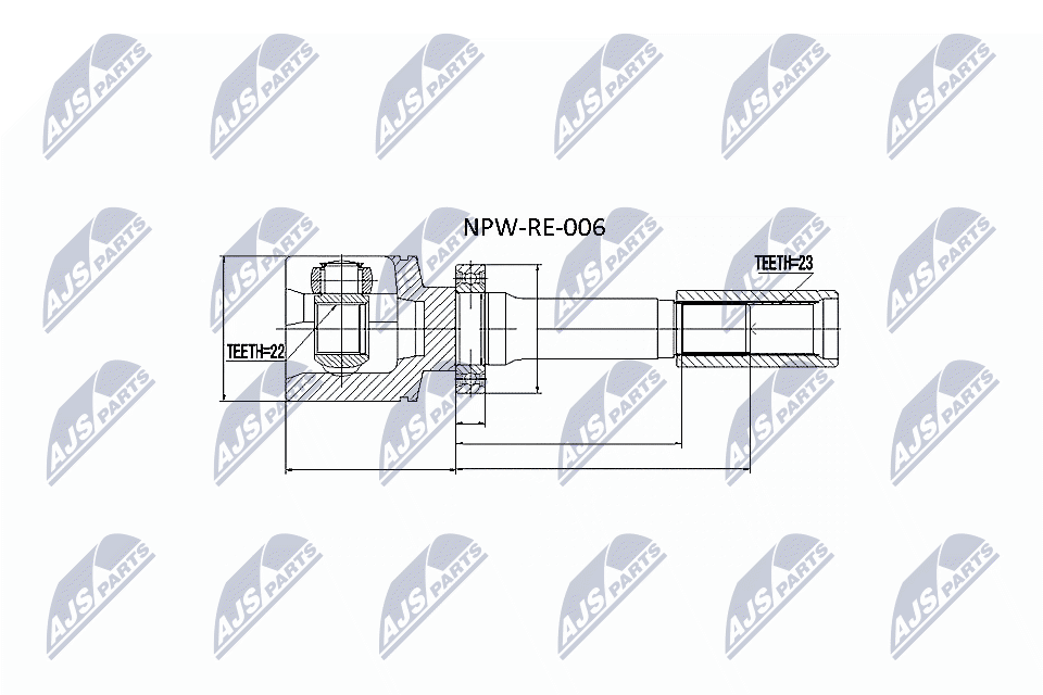 NTY Féltengely, komplett NPW-RE-006_NTY