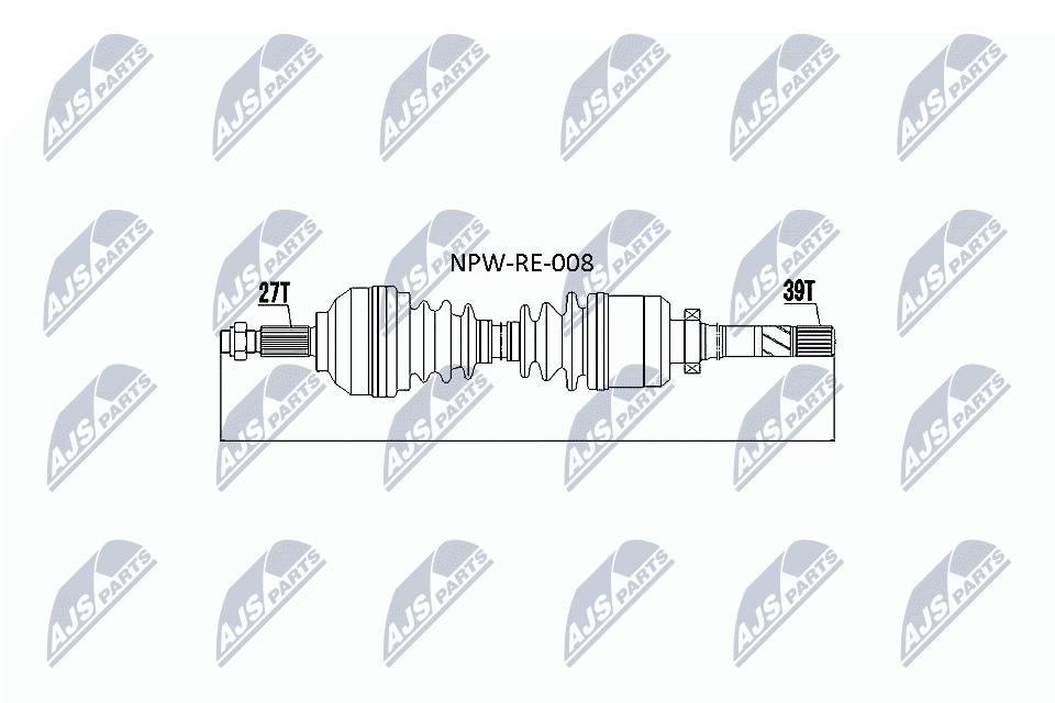 NTY Féltengely, komplett NPW-RE-008_NTY