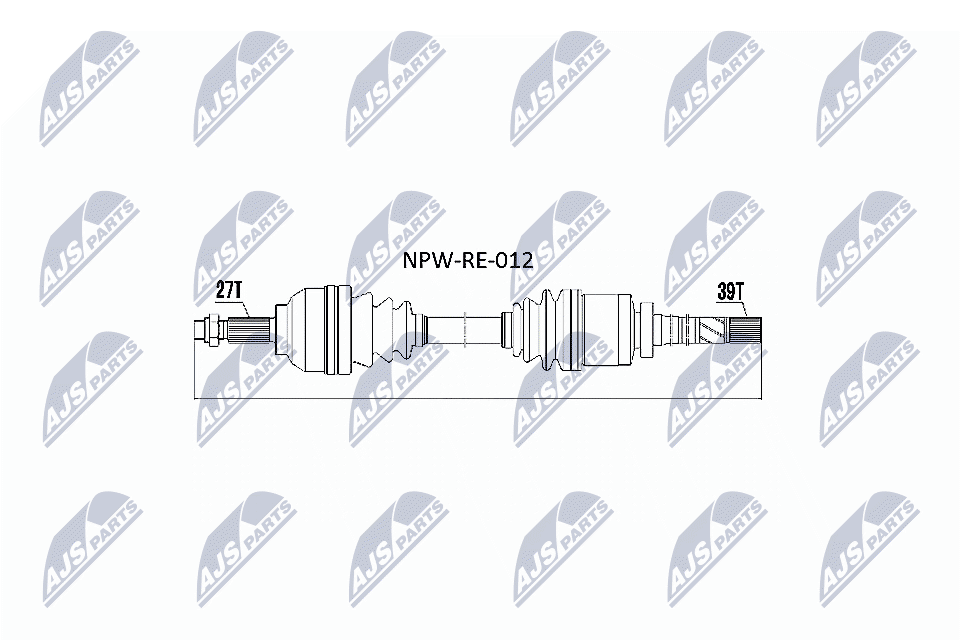 NTY Féltengely, komplett NPW-RE-012_NTY