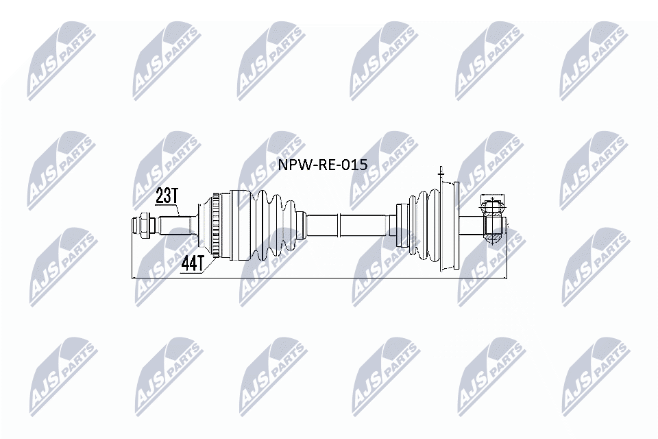 NTY Féltengely, komplett NPW-RE-015_NTY