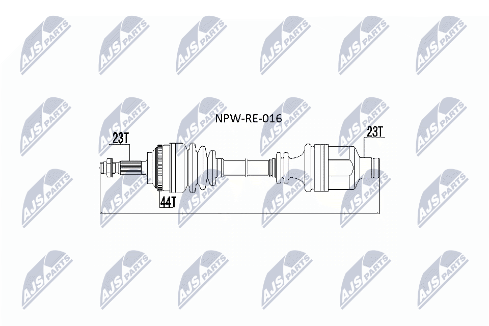 NTY Féltengely, komplett NPW-RE-016_NTY