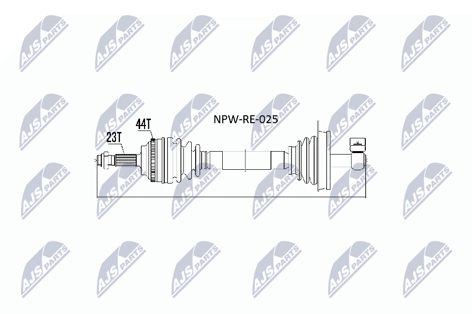 NTY Féltengely, komplett NPW-RE-025_NTY