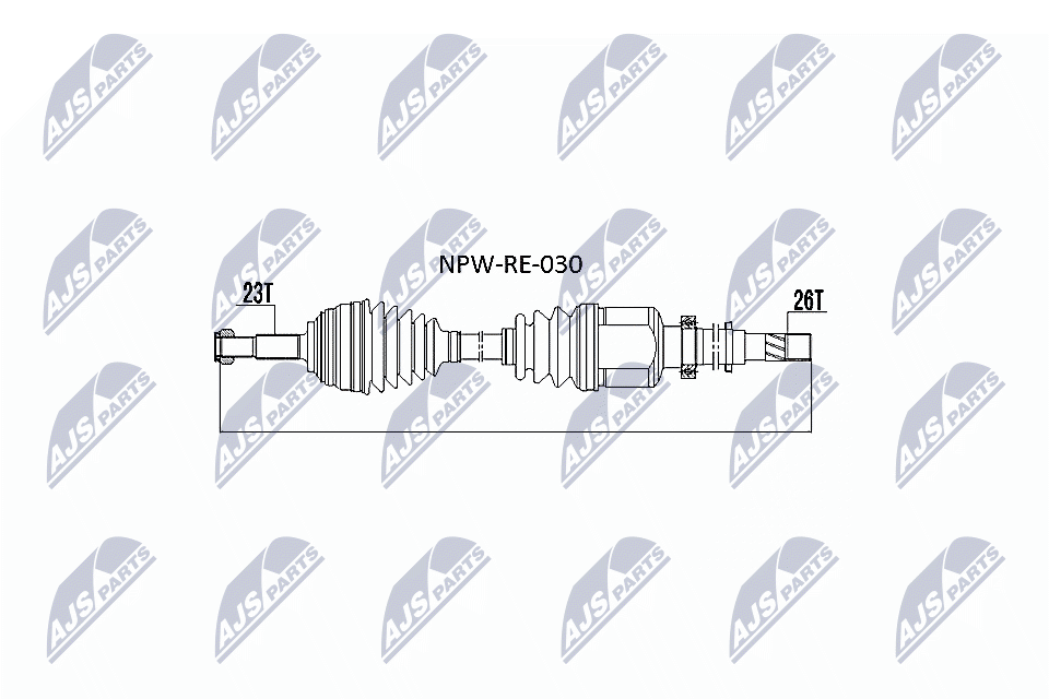 NTY Féltengely, komplett NPW-RE-030_NTY