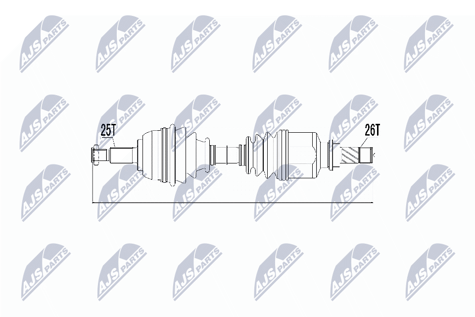 NTY Féltengely, komplett NPW-RE-031_NTY