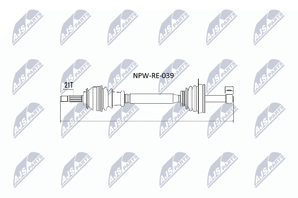 NTY Féltengely, komplett NPW-RE-039_NTY