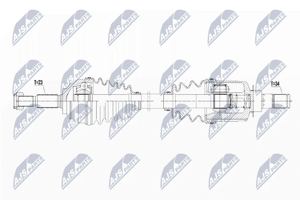 NTY Féltengely, komplett NPW-RE-097_NTY