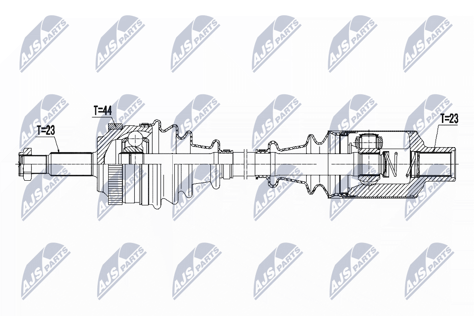 NTY Féltengely, komplett NPW-RE-111_NTY