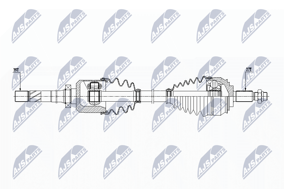 NTY Féltengely, komplett NPW-RE-155_NTY