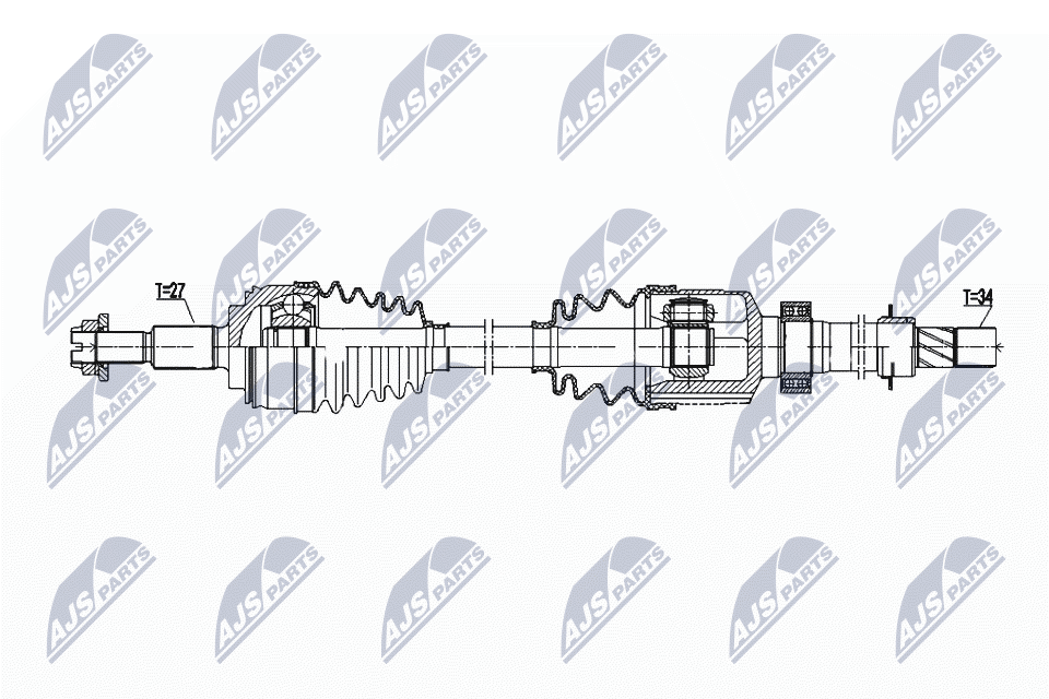 NTY Féltengely, komplett NPW-RE-203_NTY