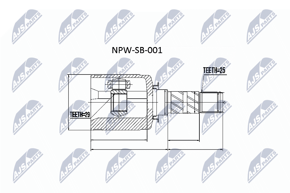 NTY Féltengelycsukló készlet belső NPW-SB-001_NTY