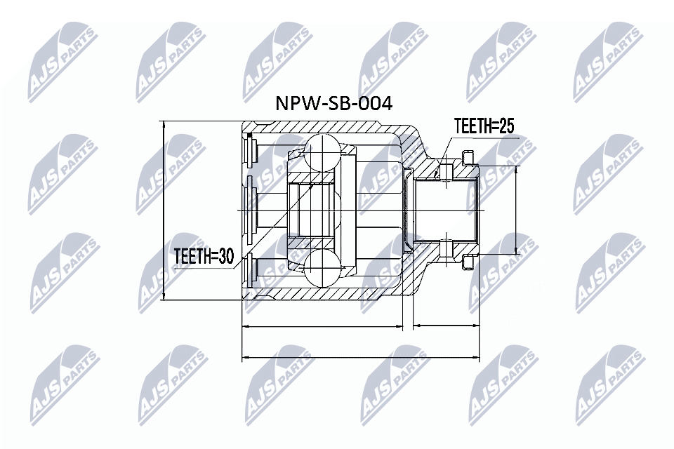 NTY Féltengelycsukló készlet belső NPW-SB-004_NTY