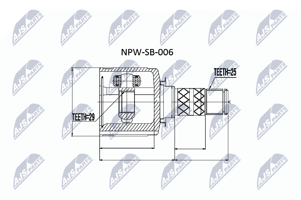 NTY Féltengelycsukló készlet belső NPW-SB-006_NTY