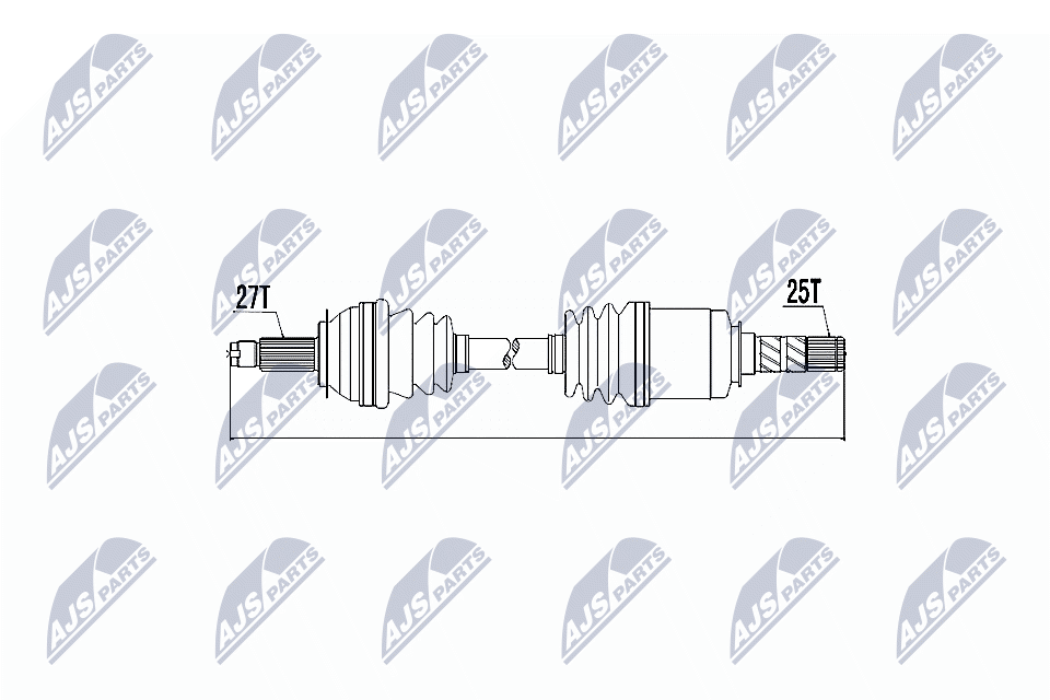 NTY Féltengely, komplett NPW-SB-010_NTY