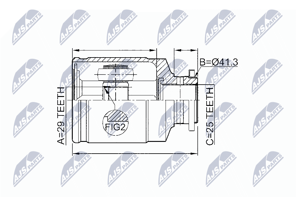 NTY Féltengelycsukló készlet belső NPW-SB-011_NTY