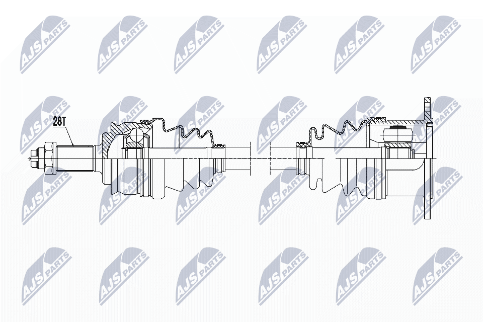 NTY Féltengely, komplett NPW-SU-021_NTY