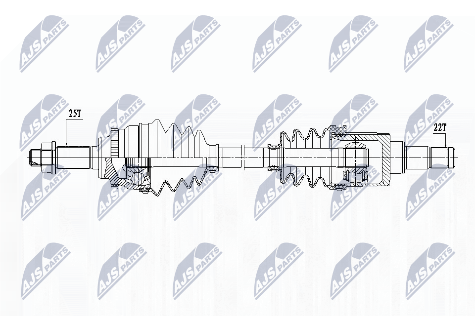 NTY Féltengely, komplett NPW-SU-031_NTY