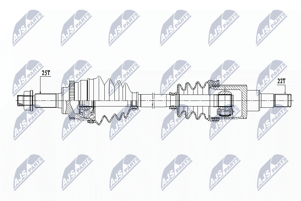 NTY Féltengely, komplett NPW-SU-033_NTY