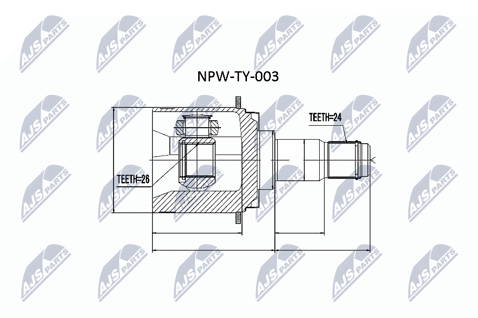 NTY Féltengelycsukló NPW-TY-003_NTY