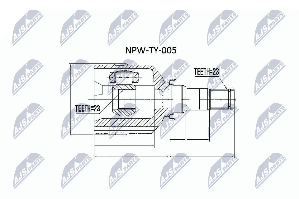 NTY Féltengelycsukló készlet belső NPW-TY-005_NTY