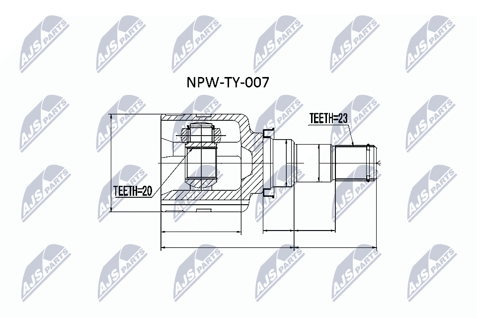 NTY Féltengelycsukló készlet belső NPW-TY-007_NTY