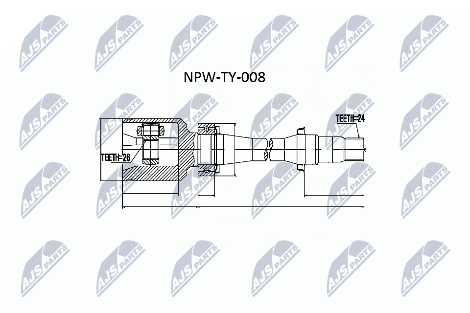 NTY Féltengelycsukló készlet NPW-TY-008_NTY