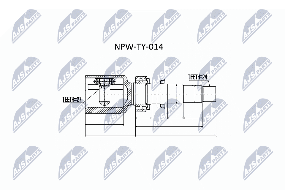 NTY Féltengelycsukló készlet NPW-TY-014_NTY