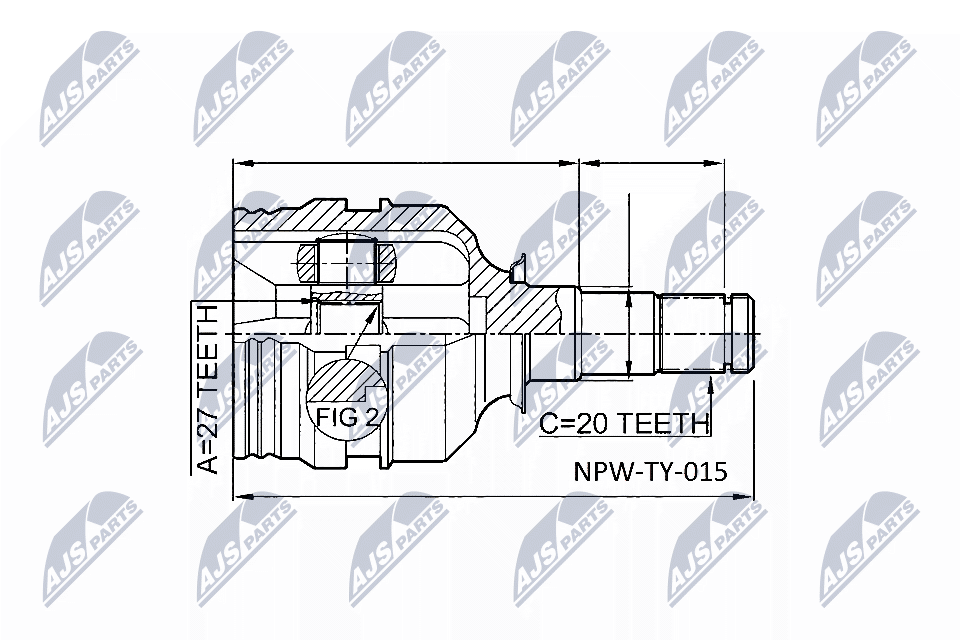 NTY Féltengelycsukló készlet belső NPW-TY-015_NTY