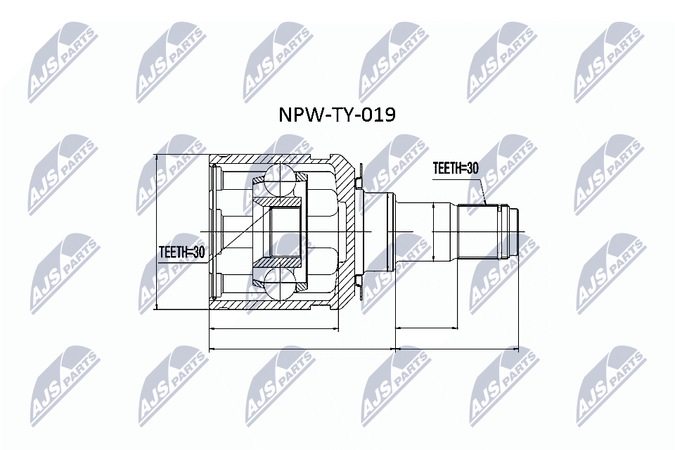 NTY Féltengelycsukló készlet NPW-TY-019_NTY