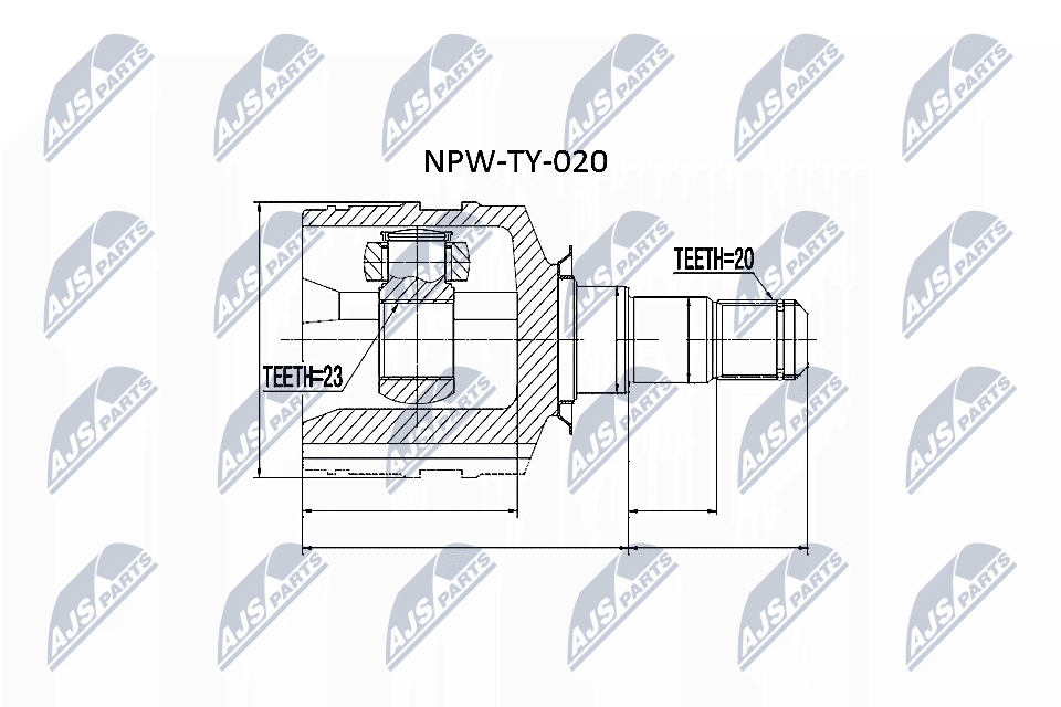 NTY Féltengelycsukló NPW-TY-020_NTY