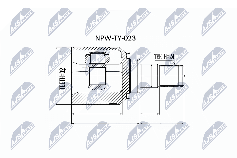 NTY Féltengelycsukló készlet belső NPW-TY-023_NTY