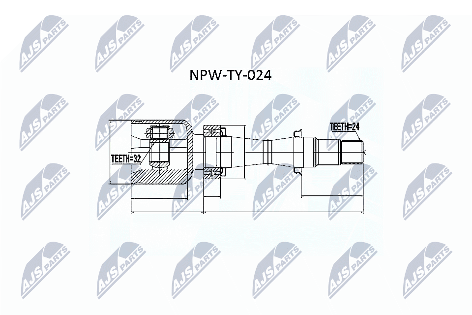 NTY Féltengelycsukló készlet belső NPW-TY-024_NTY