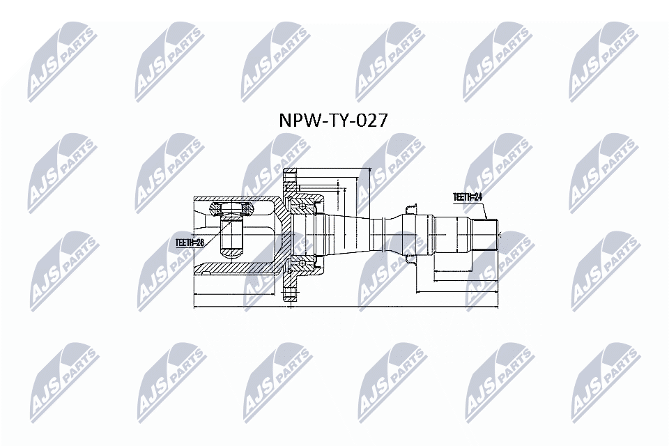 NTY Féltengelycsukló készlet belső NPW-TY-027_NTY