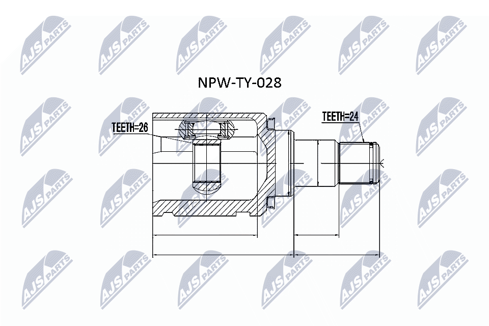 NTY Féltengelycsukló készlet belső NPW-TY-028_NTY