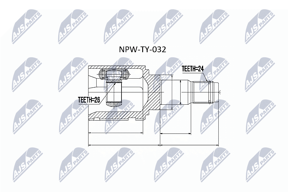 NTY Féltengelycsukló készlet belső NPW-TY-032_NTY