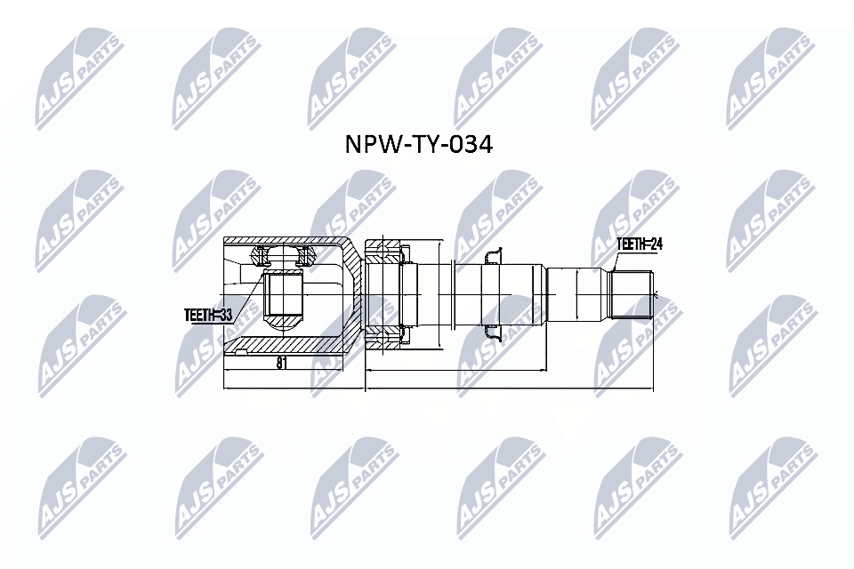 NTY Féltengely, komplett NPW-TY-034_NTY