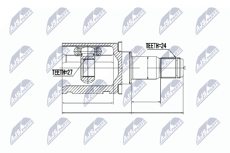 NTY Féltengelycsukló készlet belső NPW-TY-037_NTY