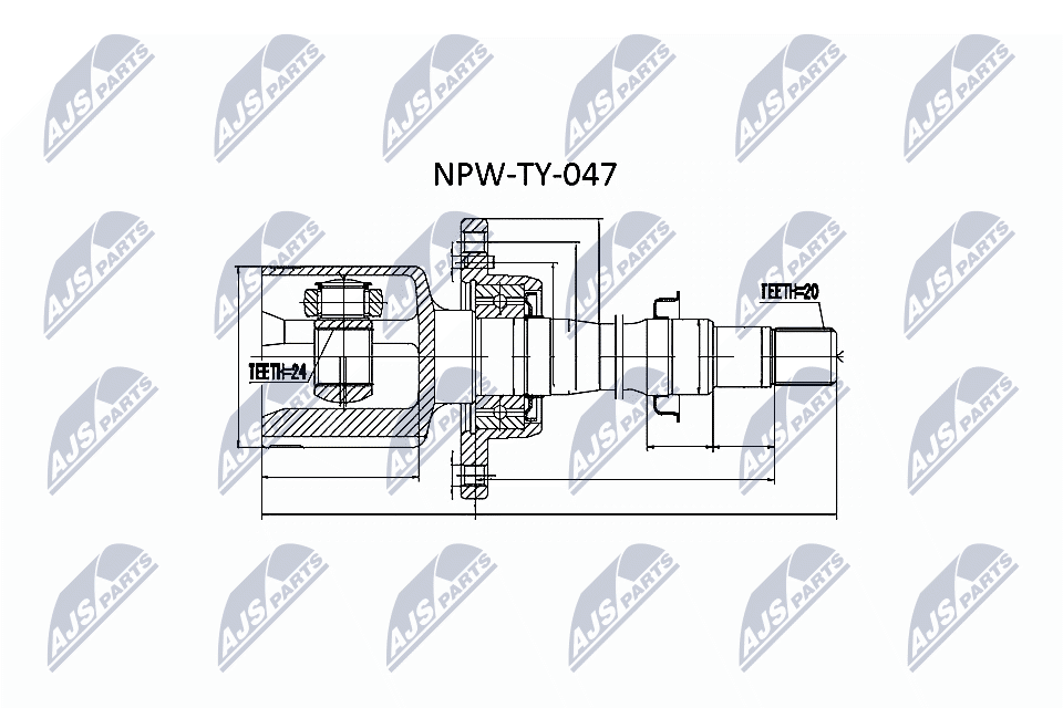 NTY Féltengelycsukló készlet belső NPW-TY-047_NTY