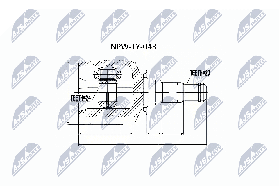 NTY Féltengelycsukló készlet belső NPW-TY-048_NTY