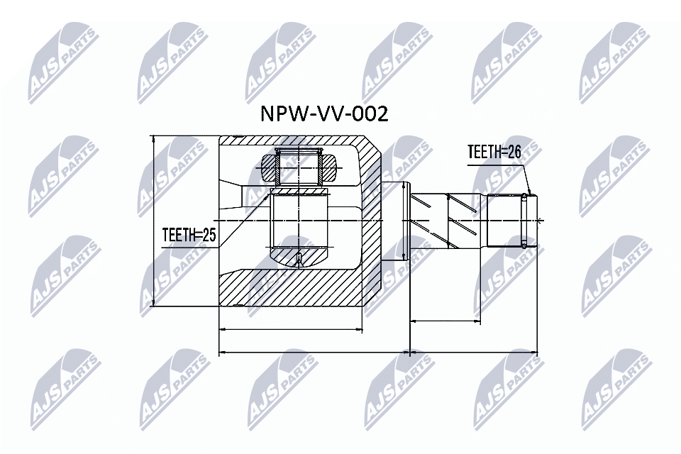 NTY Féltengelycsukló készlet külső NPW-VV-002_NTY