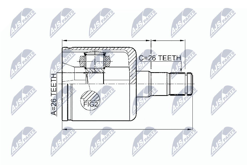 NTY Féltengelycsukló készlet belső NPW-VV-003_NTY