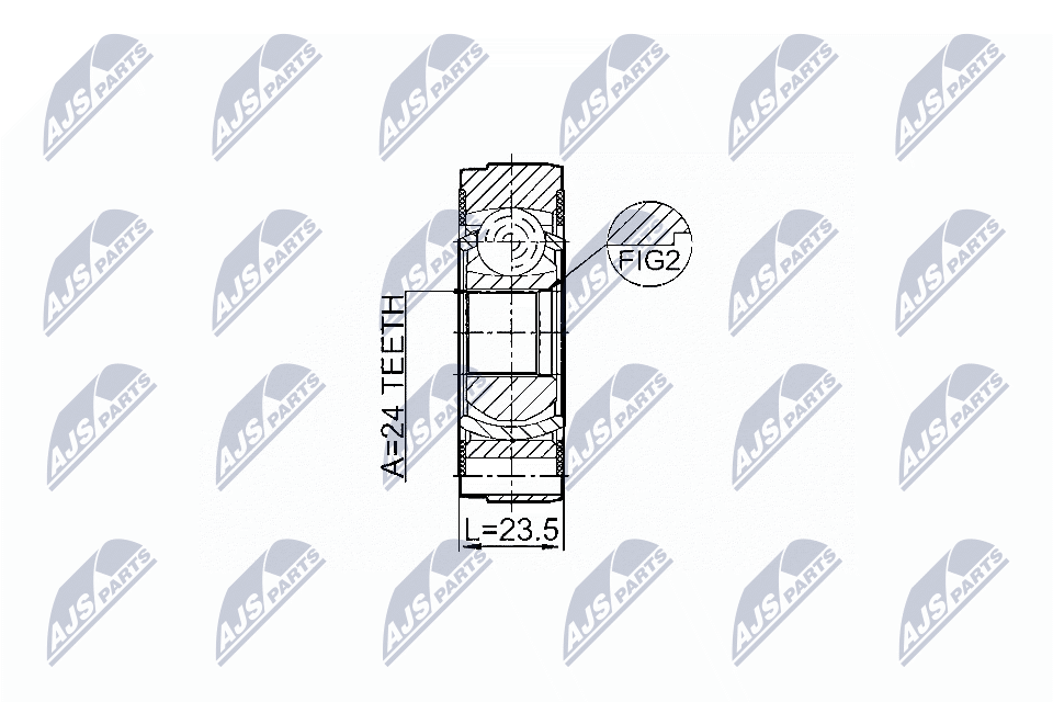 NTY Féltengelycsukló készlet belső NPW-VV-004_NTY