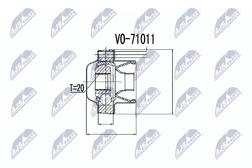 NTY Féltengelycsukló készlet NPW-VV-006_NTY