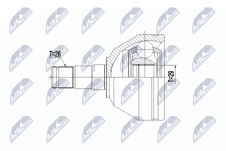 NTY Féltengelycsukló készlet NPW-VV-075_NTY